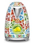 Електрическа кана Smeg - KLF03DGEU, 2400W, 1.7 l, многоцветна, Dolce & Gabbana - 4t